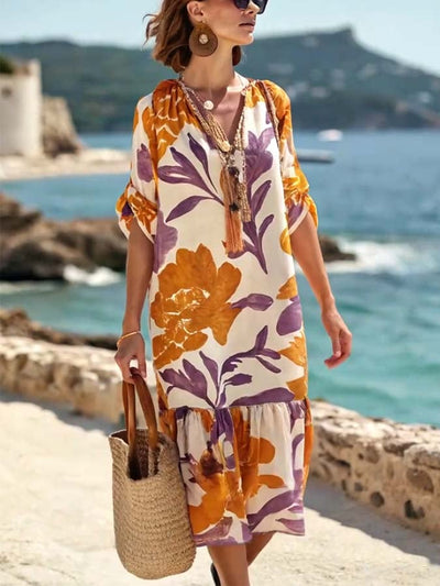 Women'S Casual Loose Printed Dress