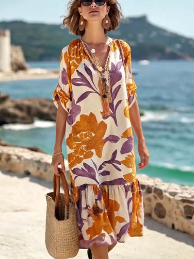 Women'S Casual Loose Printed Dress