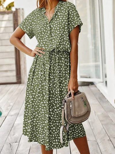 Pia V-Neck Ruffle Dress