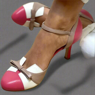 Bellarosa | Colourful sandals with knot and strap, round toe