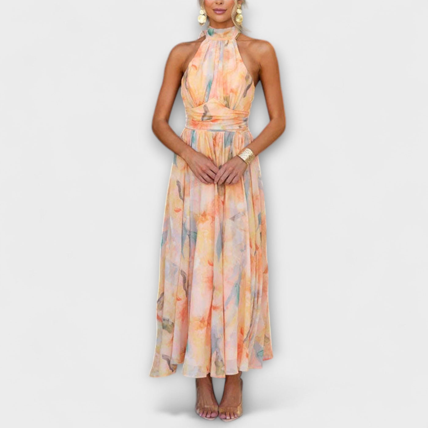 Aurora | Halter Maxi Dress