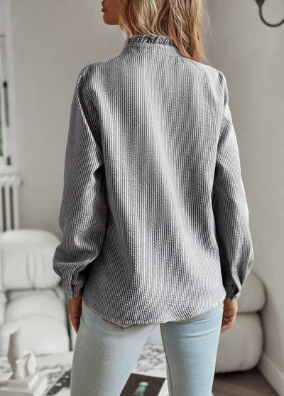 Isabella Striped Ruffle Blouse