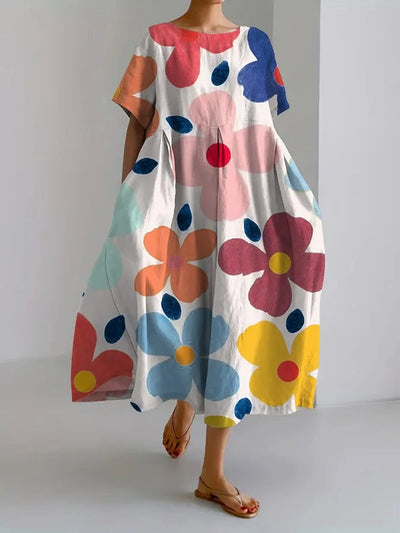 VALENTINA | Floral Summer Dress with Flattering Cut and Freedom of Movement
