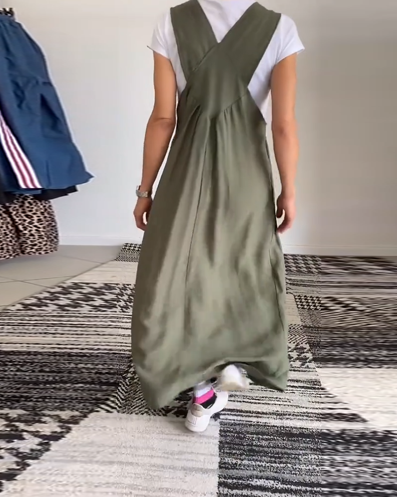 Alice | Casual Solid Strap Dress