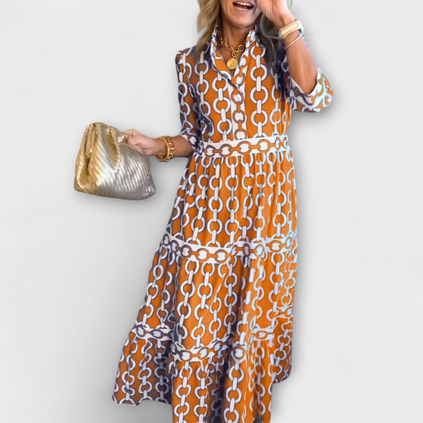 Nina | Printed Midi Dress