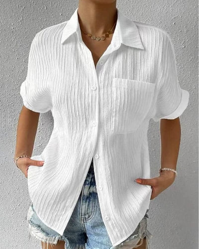Sorella Crinkled Button-Up Shirt