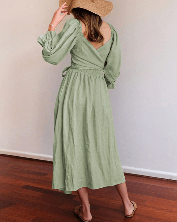 Tana | FRENCH DRESS WITH RUFFLED SLEEVES