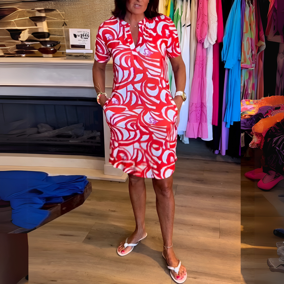 Nola | Bold Print Polo Dress