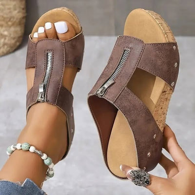 Aria Zip-Up Orthopedic Sandals