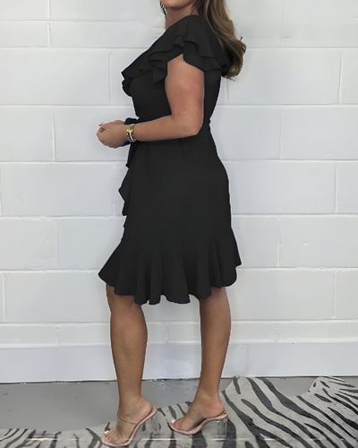 Rhea | Ruffle Wrap Dress