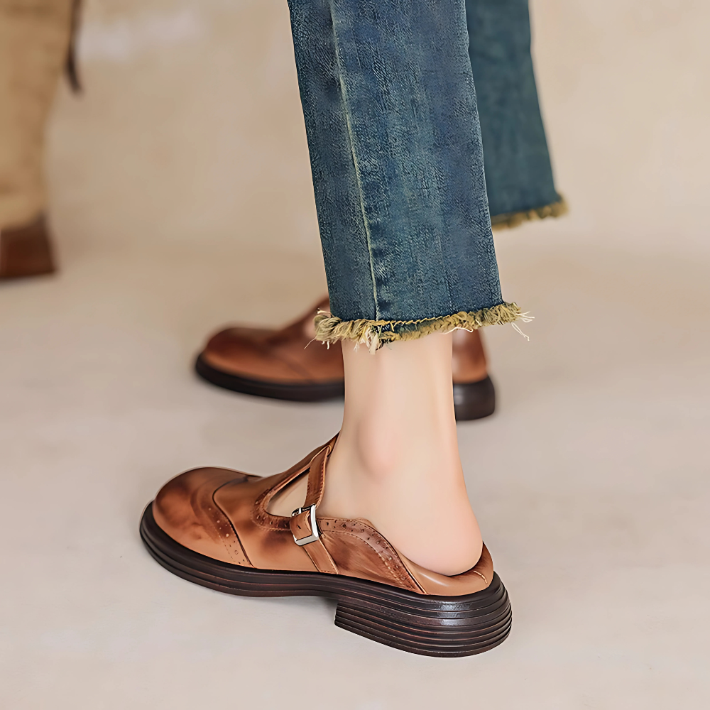 Mona | Vintage T-Bar Loafers
