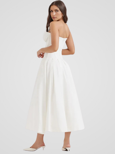 Auriane™ | Strapless midi dress with corset top