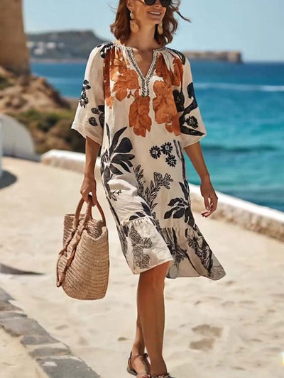 Women'S Casual Loose Printed Dress