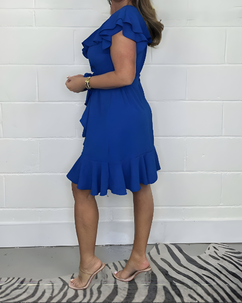 Rhea | Ruffle Wrap Dress