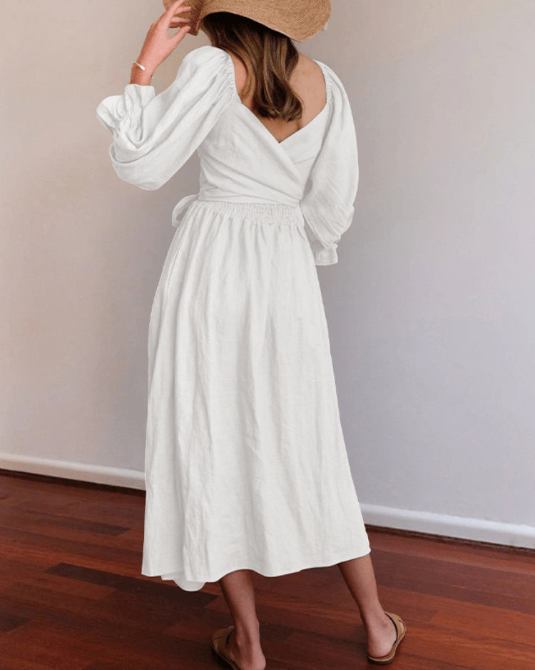Tana | FRENCH DRESS WITH RUFFLED SLEEVES