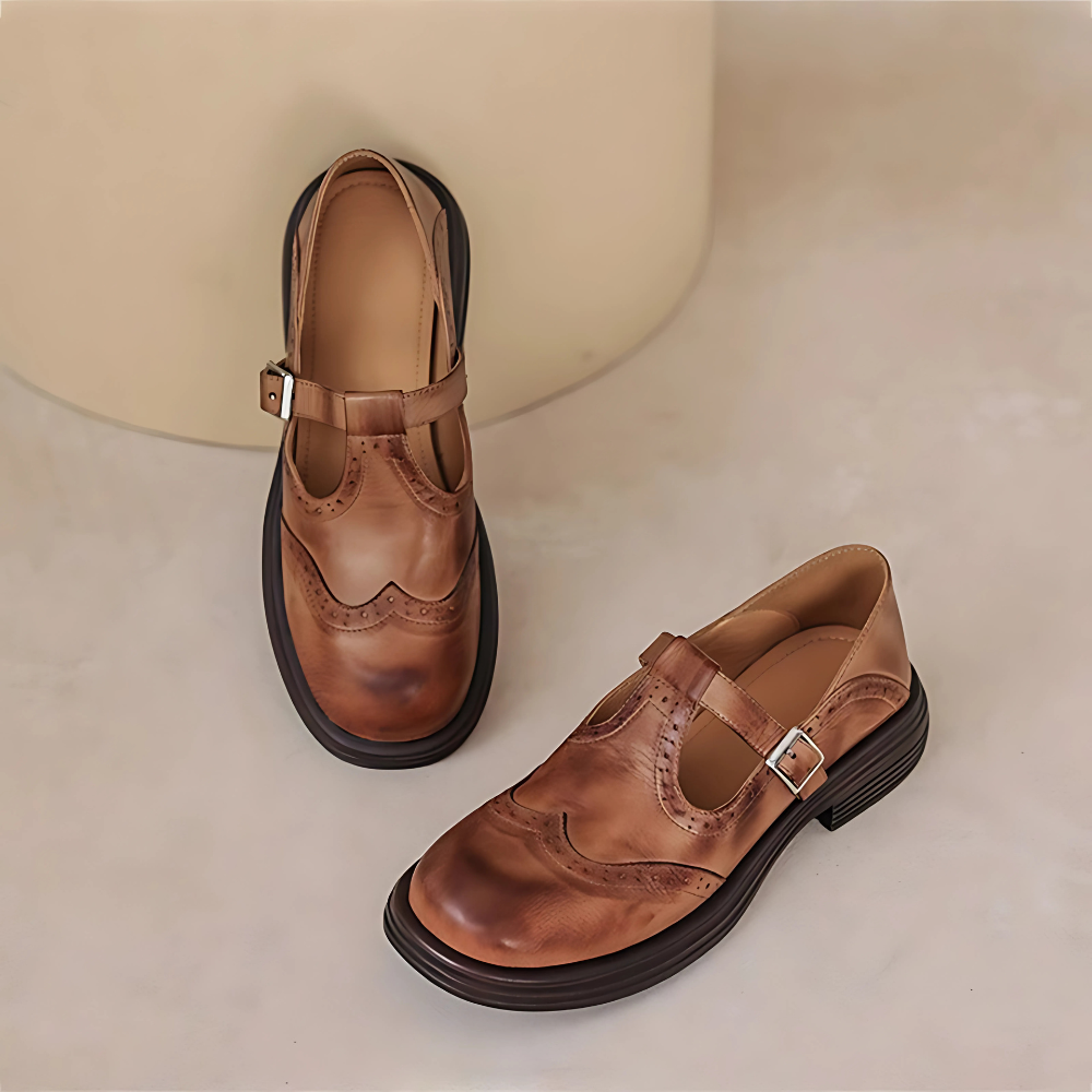 Mona | Vintage T-Bar Loafers