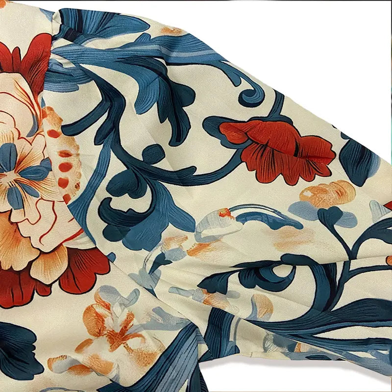 Chloe - Vintage Floral Printed Blouse