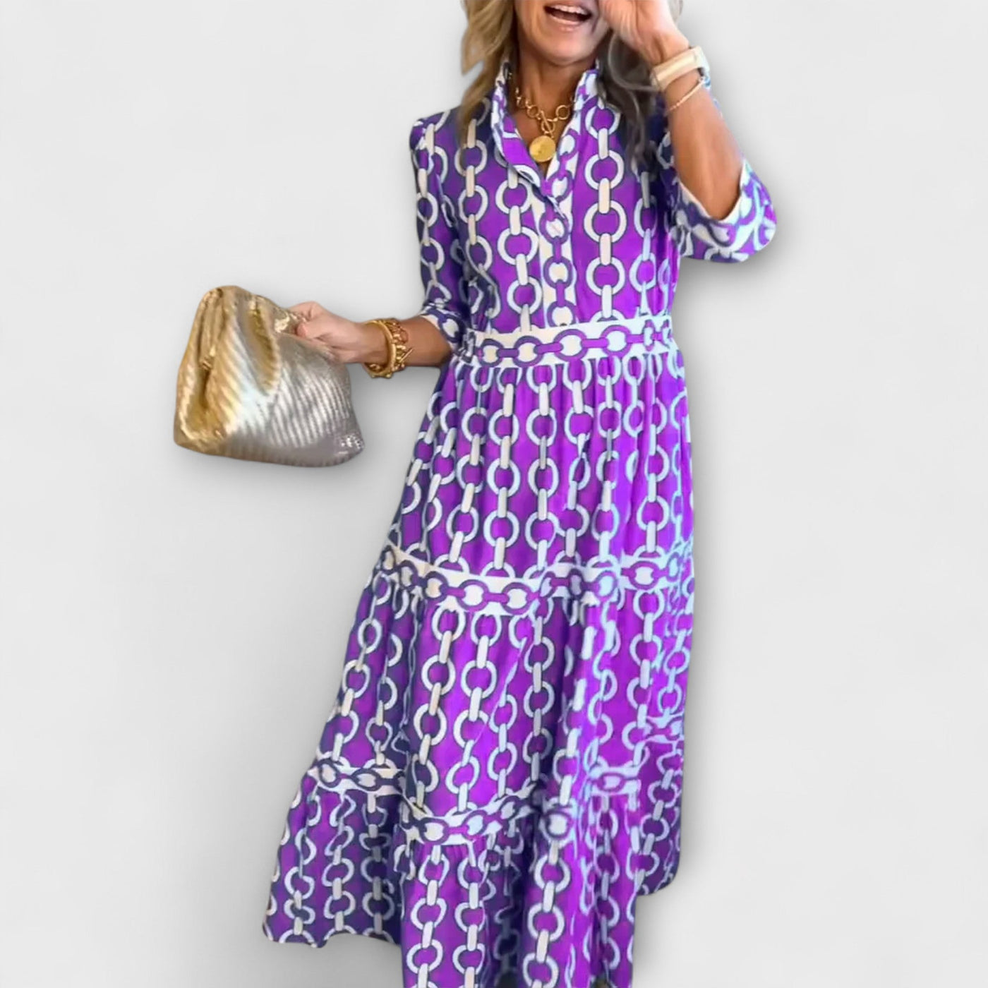 Nina | Printed Midi Dress