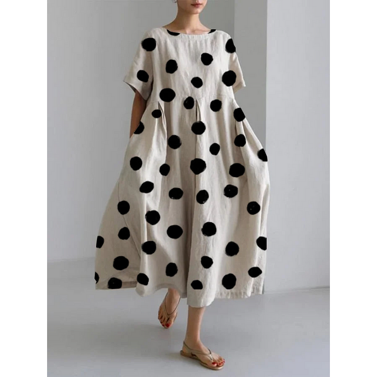 Valentina | Casual Long Dress with Iconic Dots for Summer Days