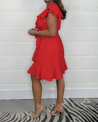 Rhea | Ruffle Wrap Dress