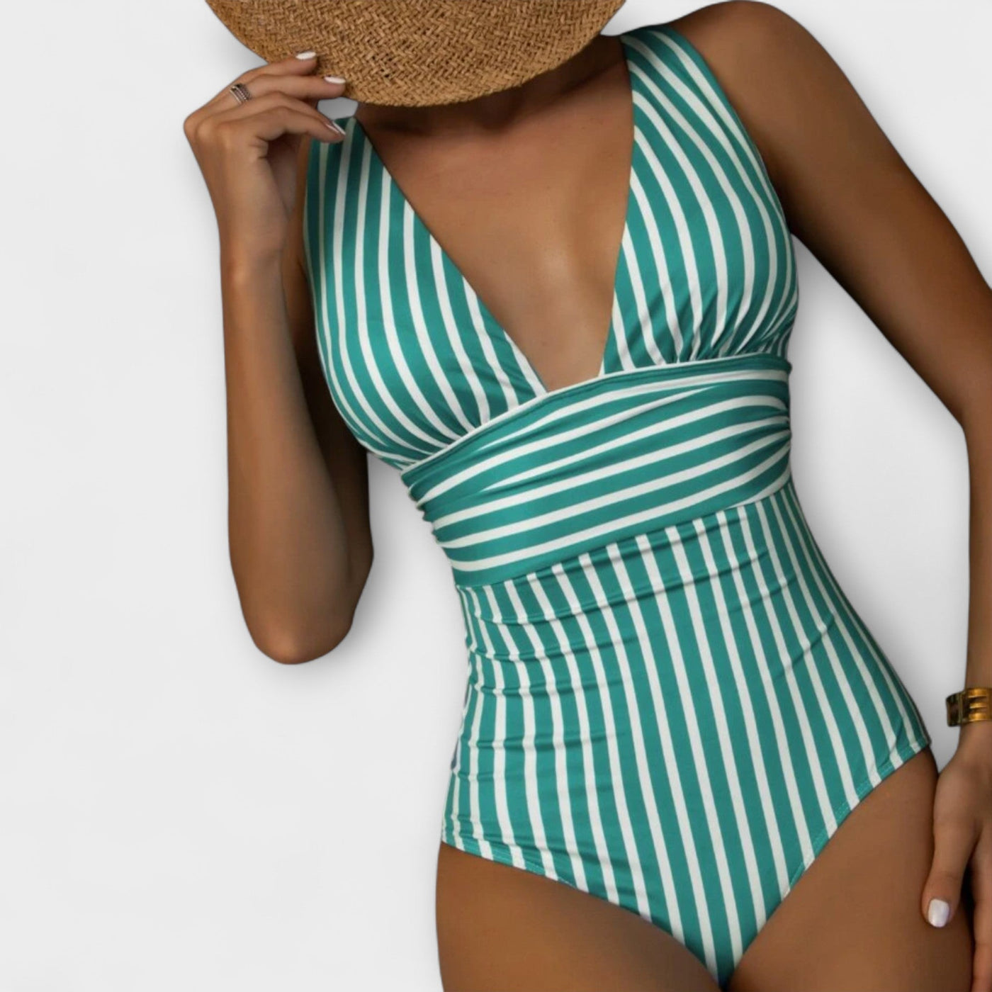 Aurora™ | Sculpting Striped Swimsuit