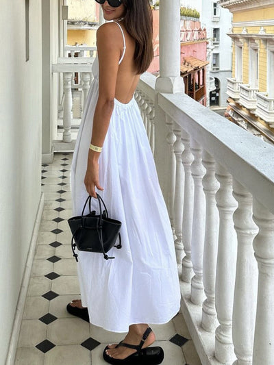 Mira | Strappy Cotton Maxi Dress