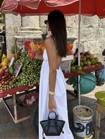 Mira | Strappy Cotton Maxi Dress