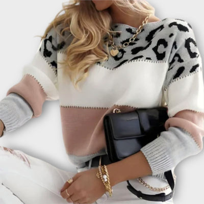 Casual Sweater with Lion Design