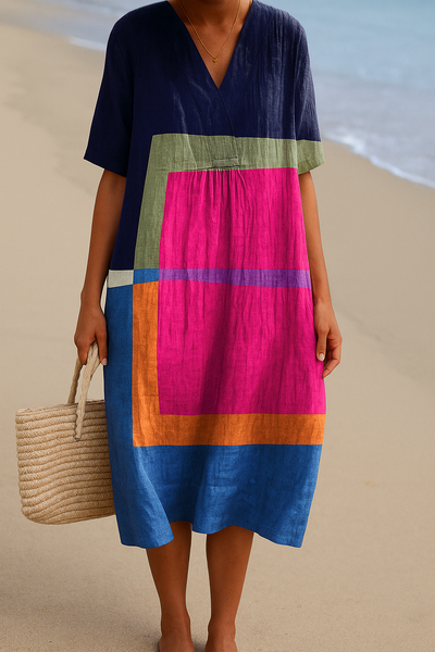 Ariane | Bright Colour Block Dress