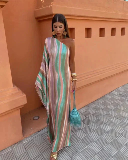 Lily™ | Asymmetrical Maxi Dress – Elegant, Flowing & Effortlessly Striking