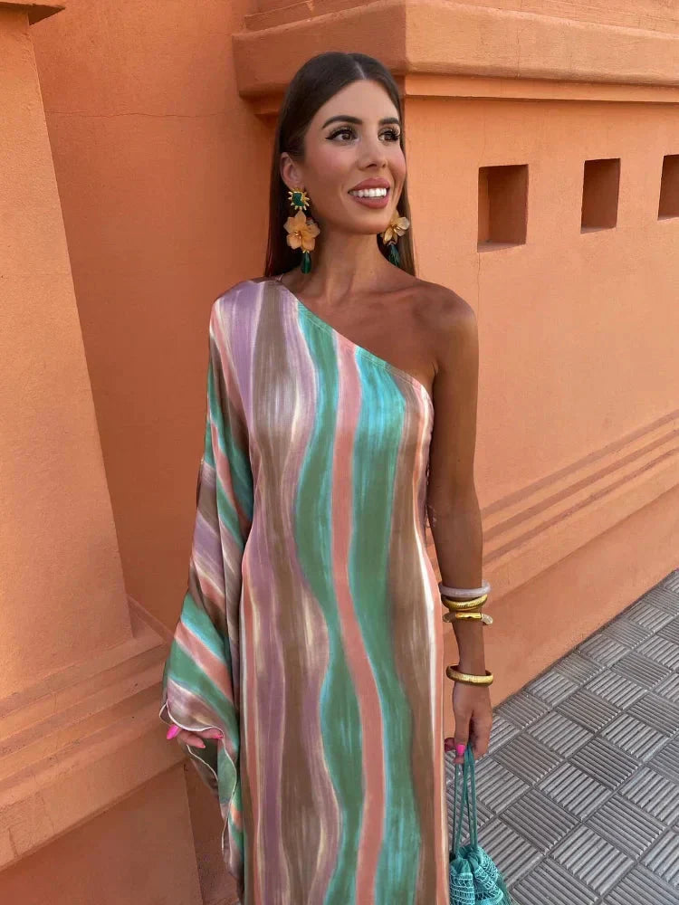 Lily™ | Asymmetrical Maxi Dress – Elegant, Flowing & Effortlessly Striking