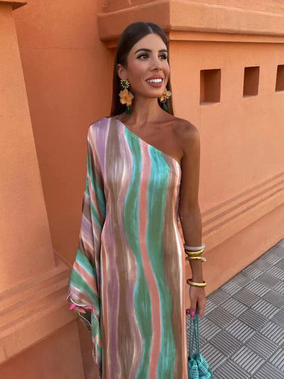 Lily™ | Asymmetrical Maxi Dress – Elegant, Flowing & Effortlessly Striking