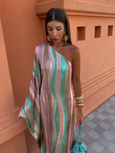 Lily™ | Asymmetrical Maxi Dress – Elegant, Flowing & Effortlessly Striking