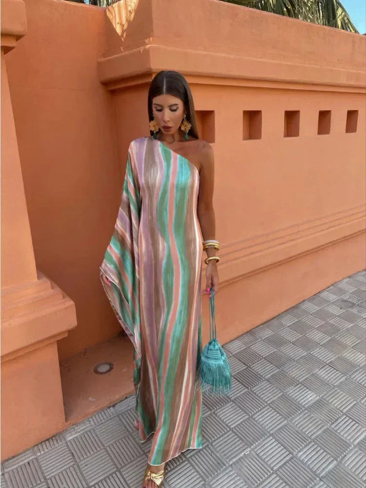 Lily™ | Asymmetrical Maxi Dress – Elegant, Flowing & Effortlessly Striking