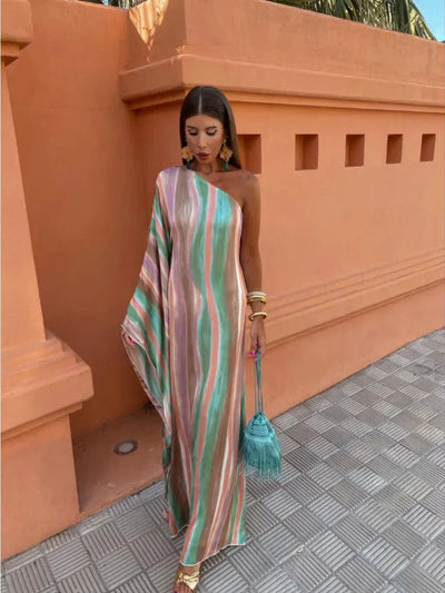 Lily™ | Asymmetrical Maxi Dress – Elegant, Flowing & Effortlessly Striking