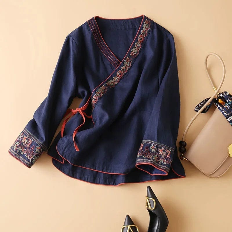 Zoe Felicitas Linen Blouse
