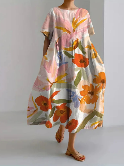 VALENTINA | Floral Summer Dress with Flattering Cut and Freedom of Movement