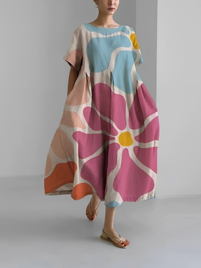 VALENTINA | Floral Summer Dress with Flattering Cut and Freedom of Movement