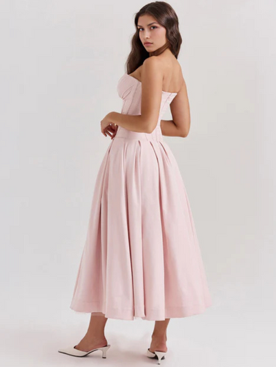 Auriane™ | Strapless midi dress with corset top