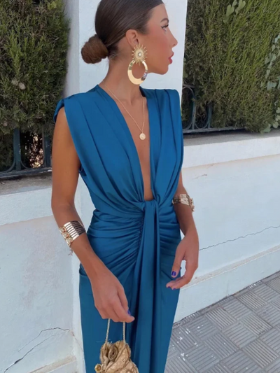 Crocetta™ | Elegant Dress with Chic Neckline