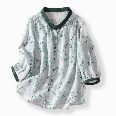 Liora Floral Linen Blouse