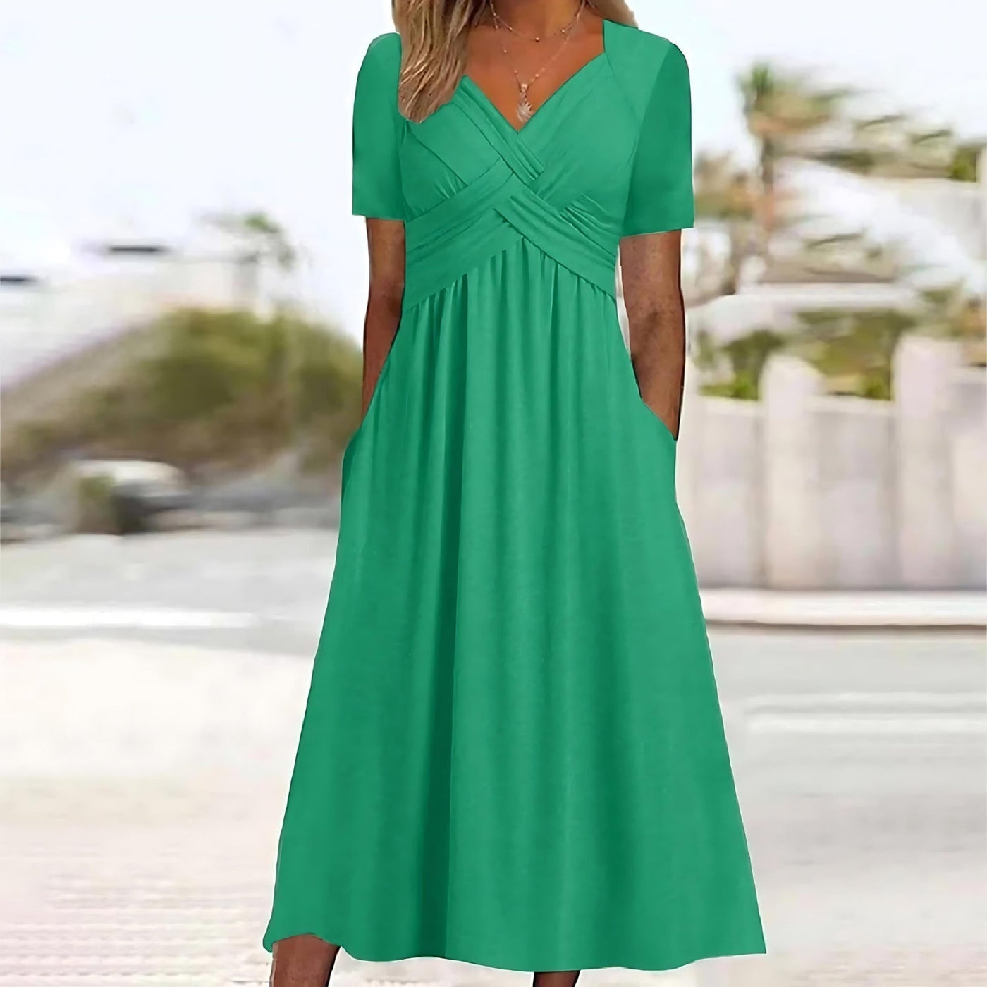 Linn - Midi Dress with Tummy Coverage