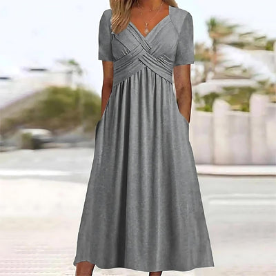 Linn - Midi Dress with Tummy Coverage