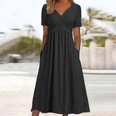 Linn - Midi Dress with Tummy Coverage