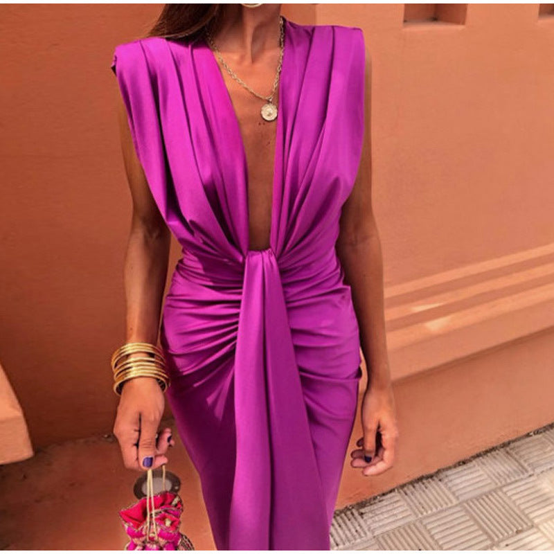 Crocetta™ | Elegant Dress with Chic Neckline