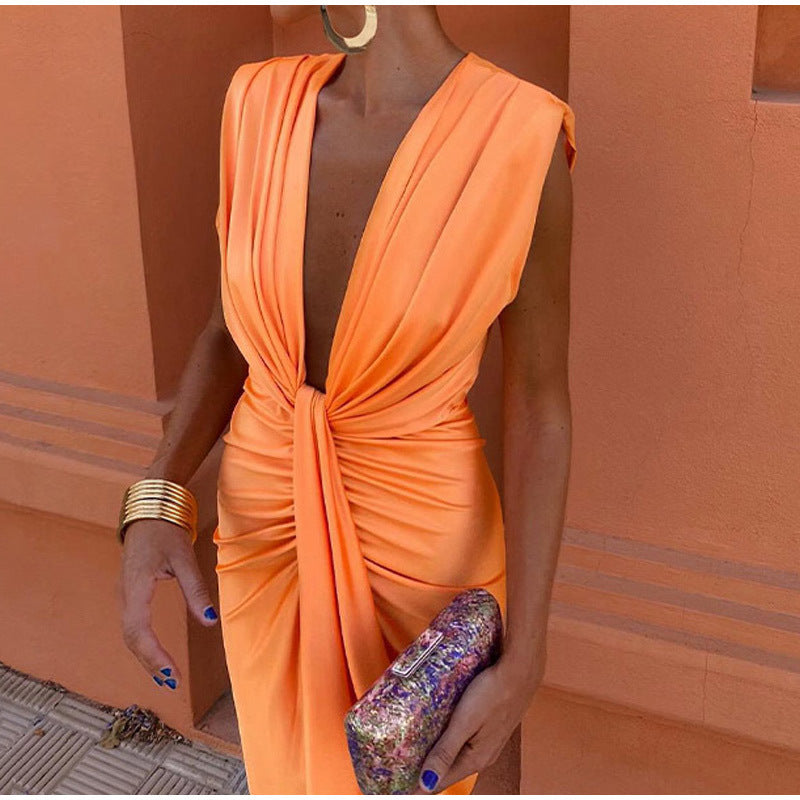 Crocetta™ | Elegant Dress with Chic Neckline