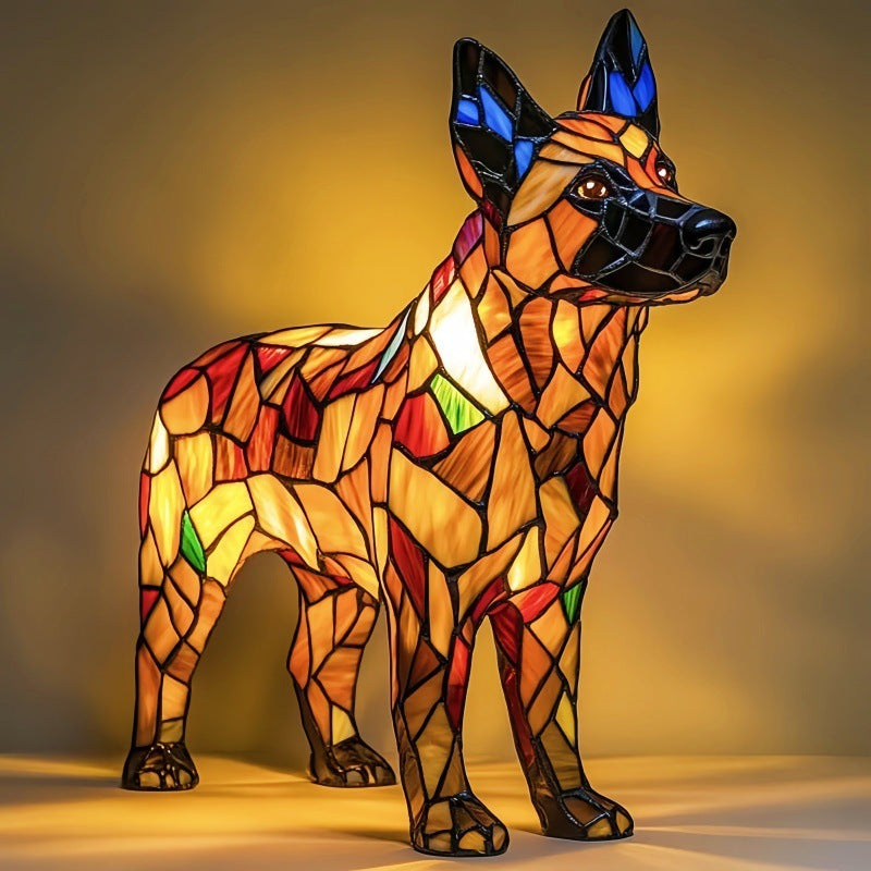 Bandit | Magisk Dog Lamp in Coloured Glass