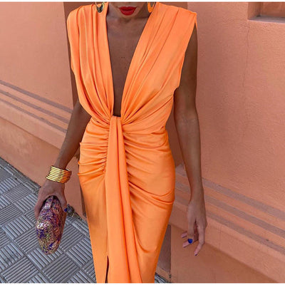 Crocetta™ | Elegant Dress with Chic Neckline