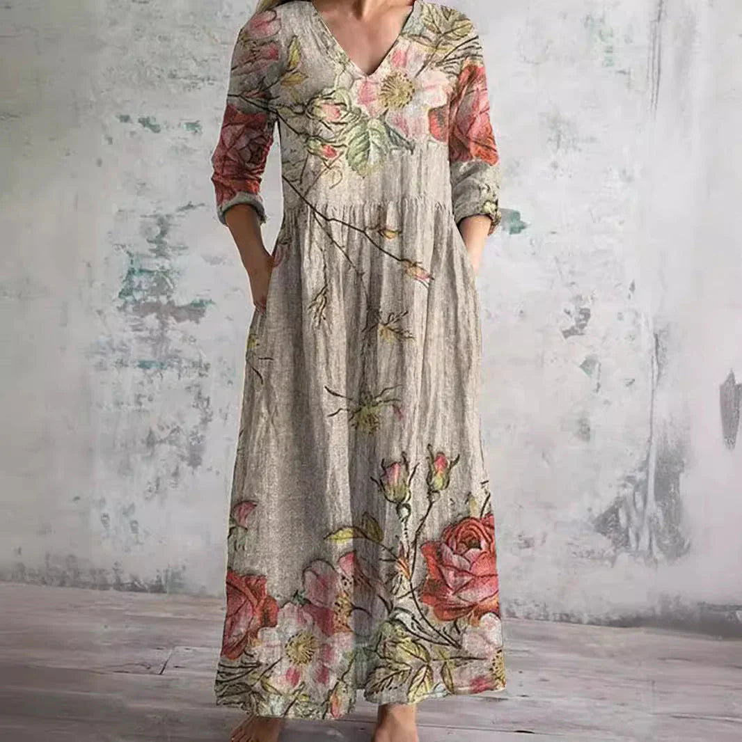 Élise | Bohemian Linen Dress