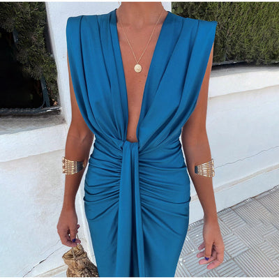 Crocetta™ | Elegant Dress with Chic Neckline